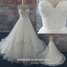 Nouveau style sweetheart décolleté perlant robe de mariée en dentelle style romantique A-ligne robe de mariée robe de mariée